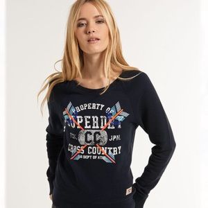 Superdry navy Crewneck sweatshirt